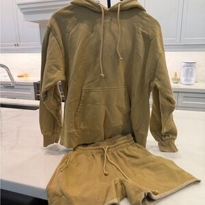 TNA sweatshirt and short set